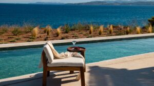 GR Adytum Villas Chair Pool Outdoor Sea View